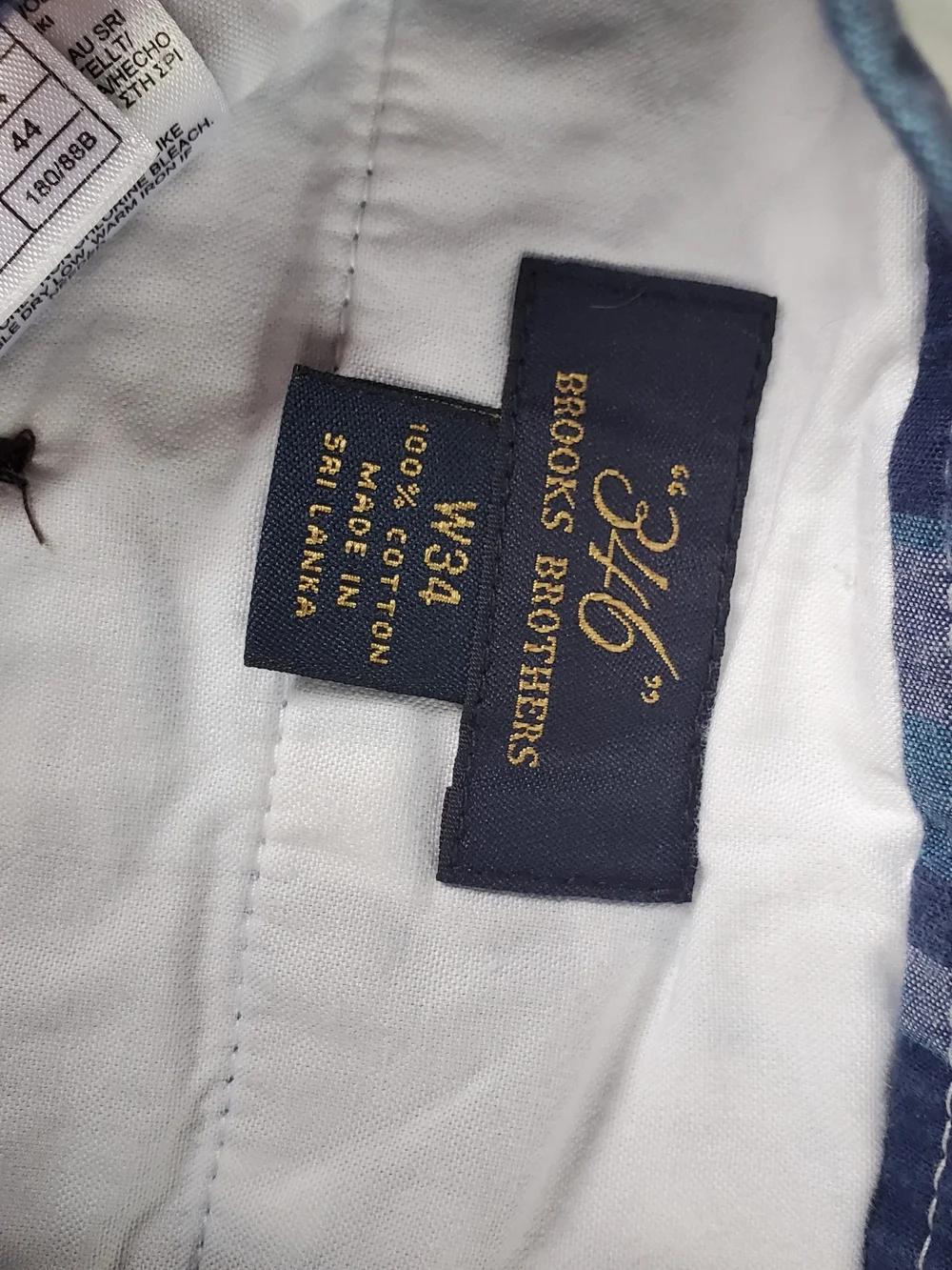 Classic Navy Crew Tee with Blue Plaid Shorts